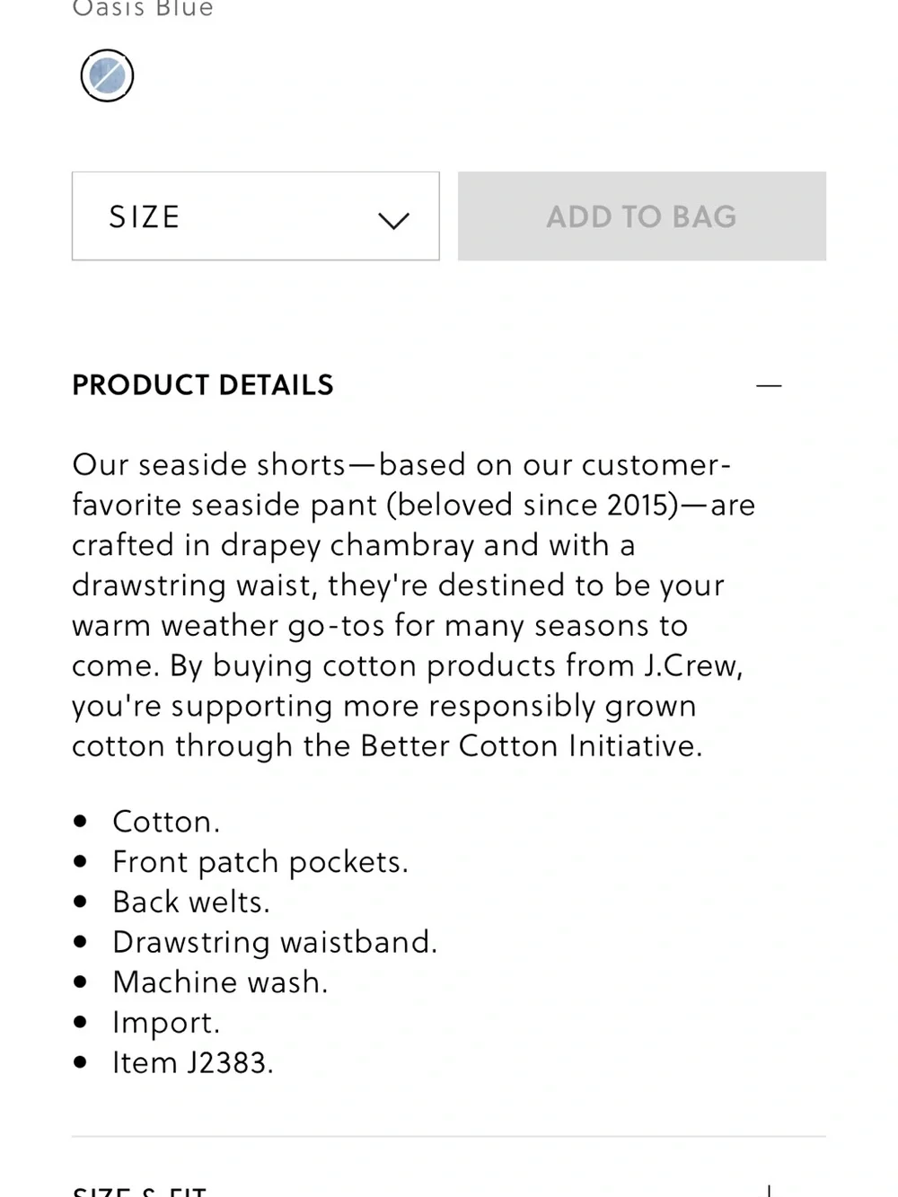 J. Crew Women's Seaside Shorts